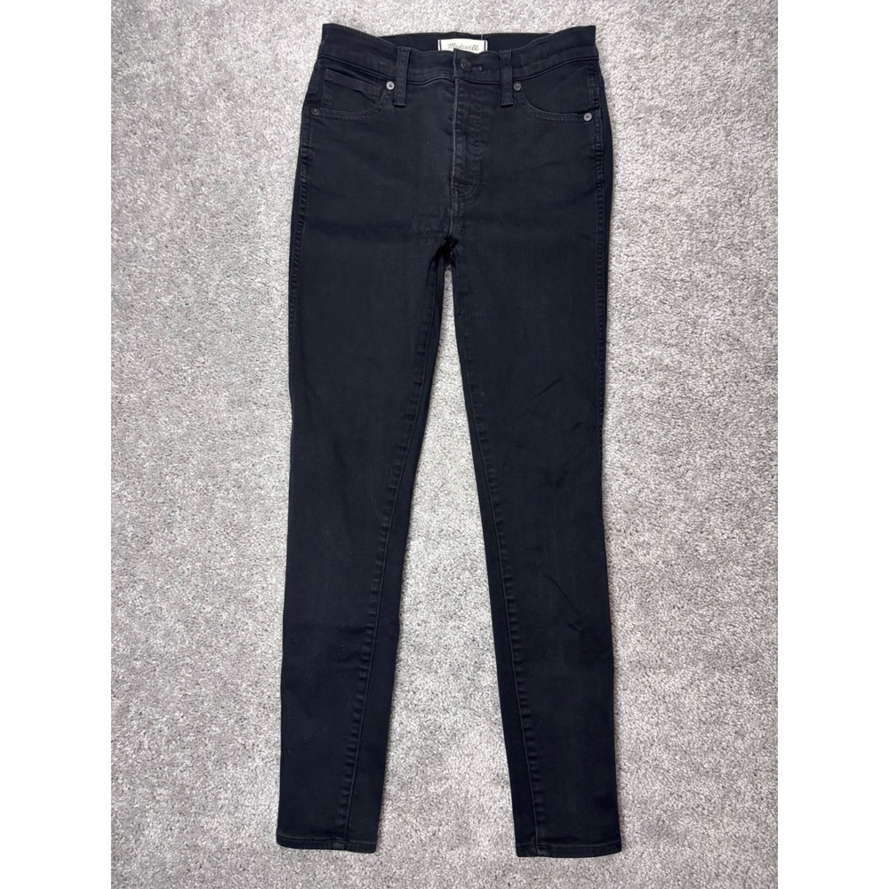 Madewell 10 High-Rise Skinny Jeans Womens 25 Black Denim Pants‎ J.Crew (READ)